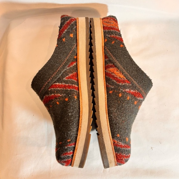 MERRELL Sz 8 Juno Wool Slip-On Sherpa Lined Clogs Colourful Pattern Round Toe - Picture 4 of 8